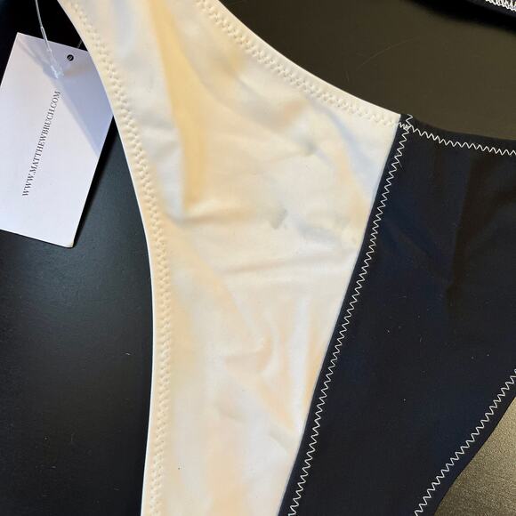 SALE! MATTHEW BRUCH Daria Colorblock High-Cut Checkered Bikini NWT - Picture 5 of 7